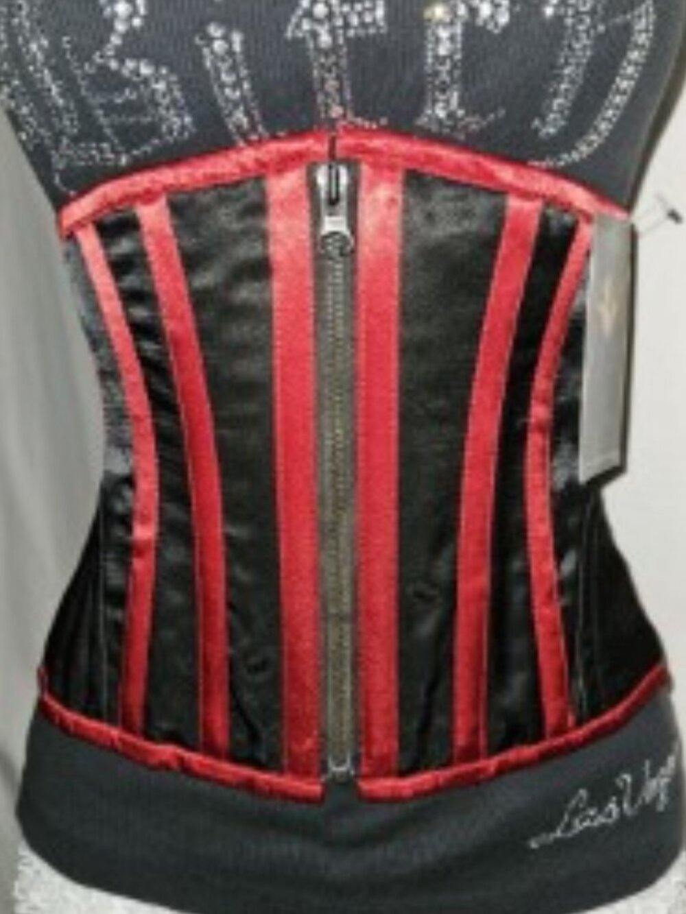 NWT XS/22" TEMPTRESS TIGHT LACING CORSET BLACK RED STEEL BONED HANDMADE GOTH EDC